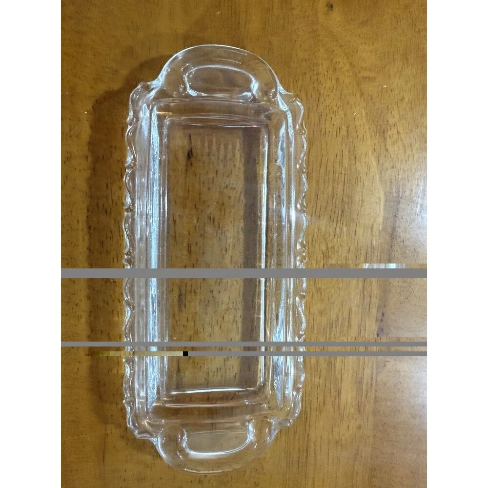 VTG Fostoria Century 1/4 Lb Covered Butter Dish Etched Roses Scalloped Edge USA